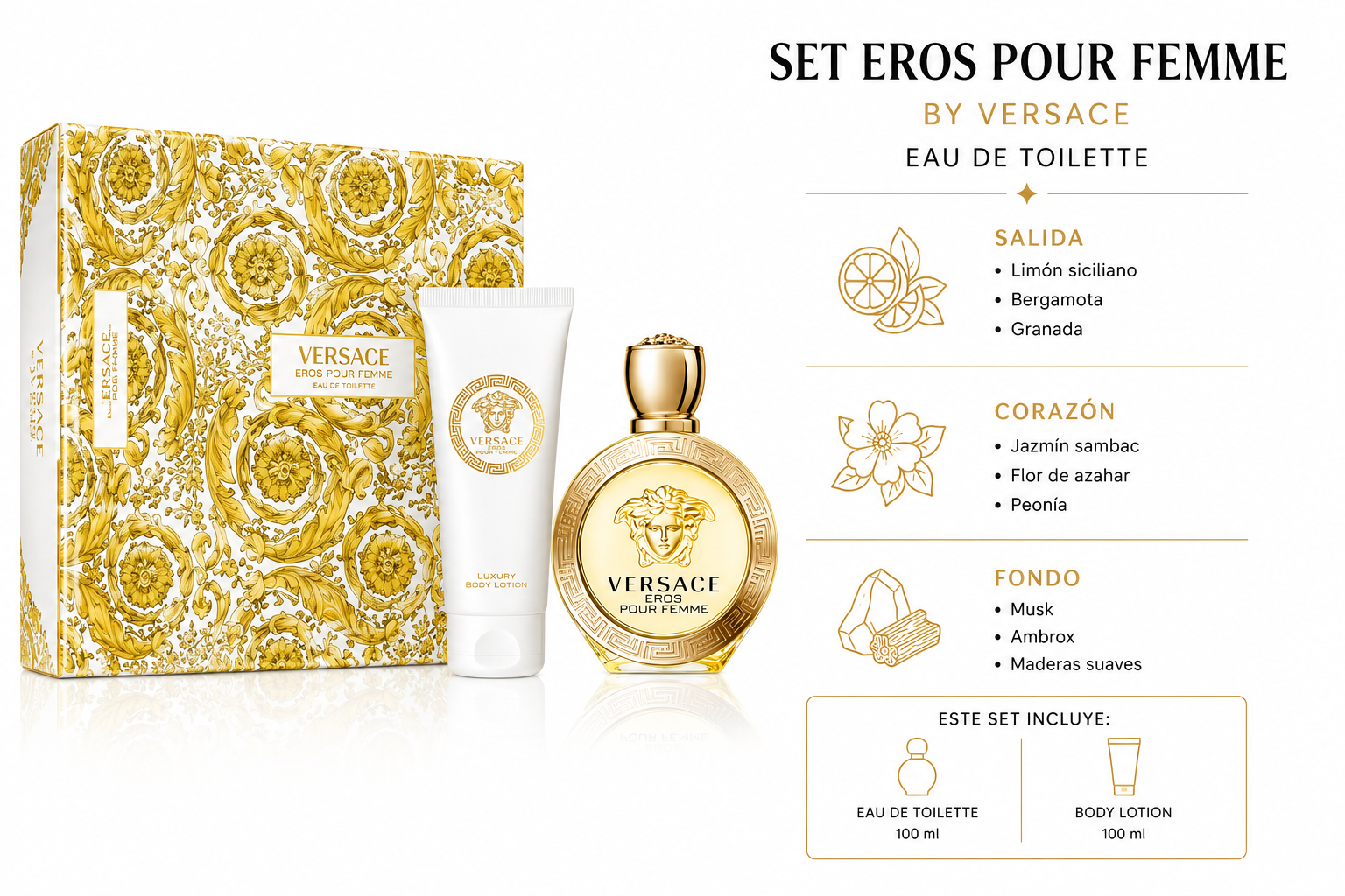 SET VERSACE EROS POUR FEMME