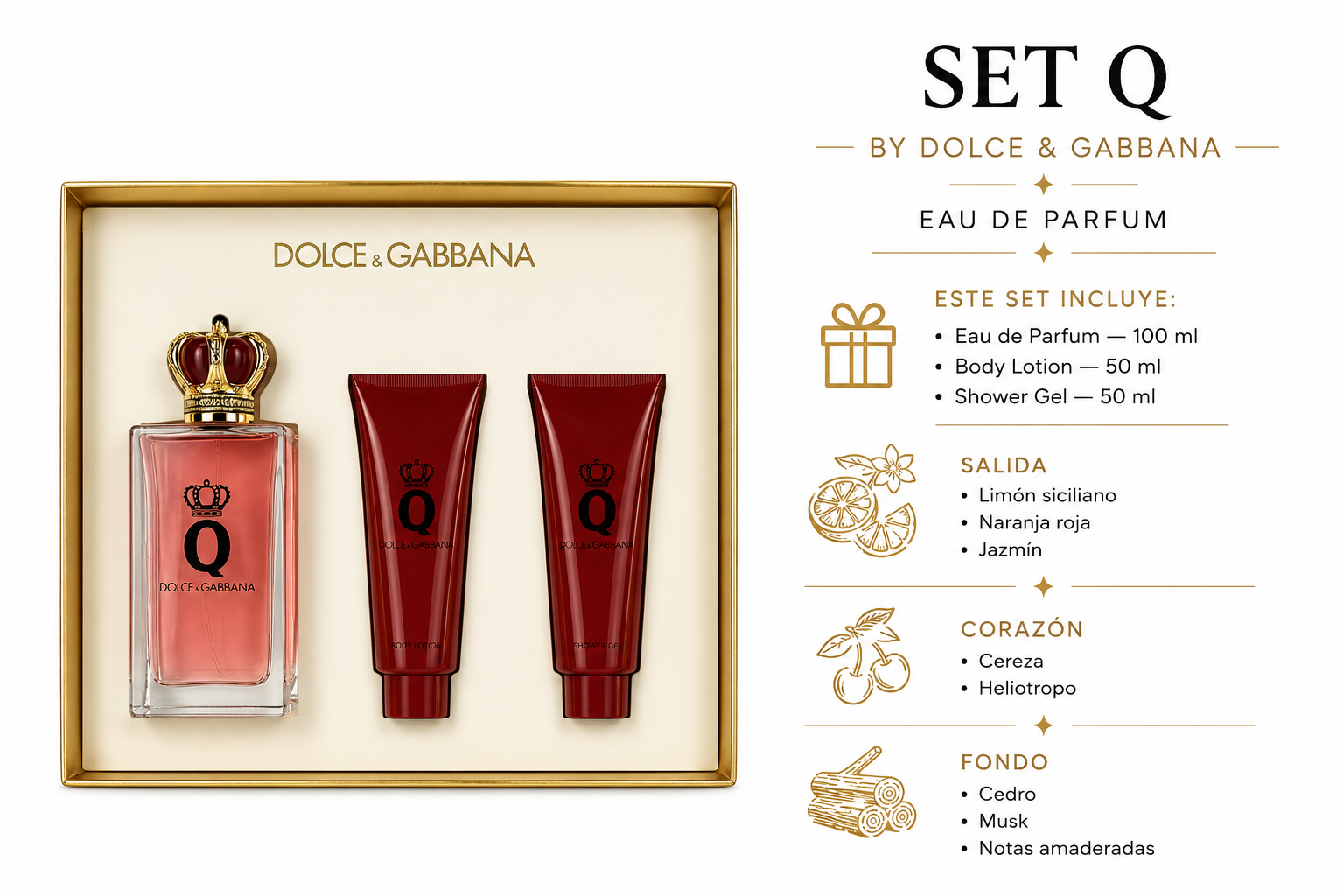 Dolce & Gabbana Q – Set 3 Piezas